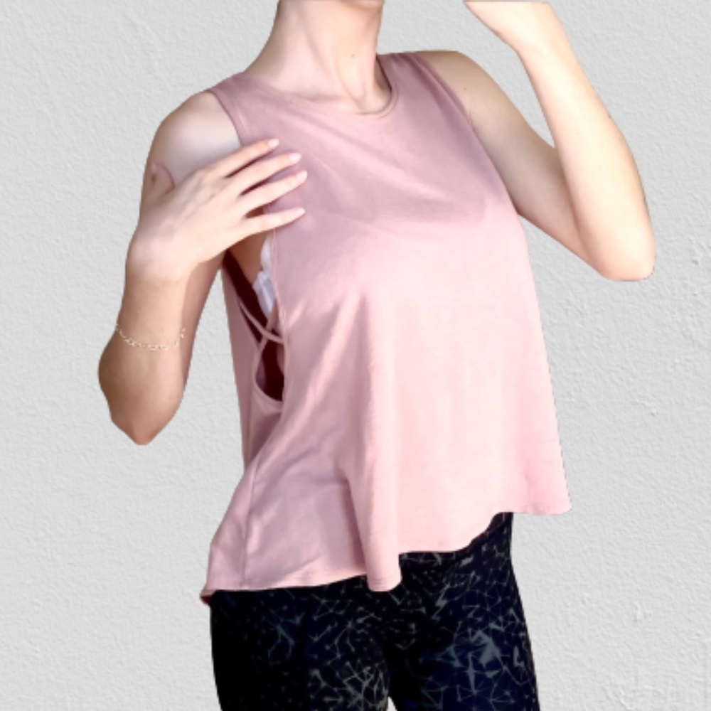 Pink Open Side Tank Top